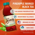12 Pack, 16.9oz Tejava Pineapple Mango Black Iced Tea, PET Bottles, Unsweetened, Non-GMO, Kosher, No Sugar