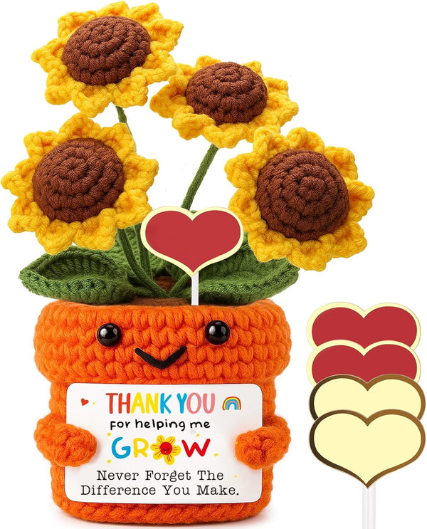 Mini Thank You Gifts for Women Men Teacher Appreciation Gifts Handmade Crochet