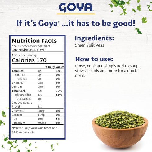 Goya Guava Paste Pack 2 (16 oz Goya Green Split Peas, Dry, Pantry Staple, of Cans)