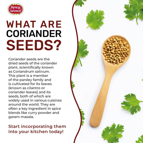 Spicy World 5 Coriander Seeds Pounds Bulk - Pure Indian Spice