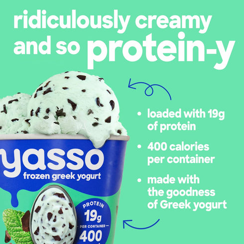 Frozen 14 Oz Yasso Ice Cream Mint Chocolate Chip, Fl