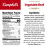 13.8 oz Campbell's Condensed Vegetable Beef Soup, Can
