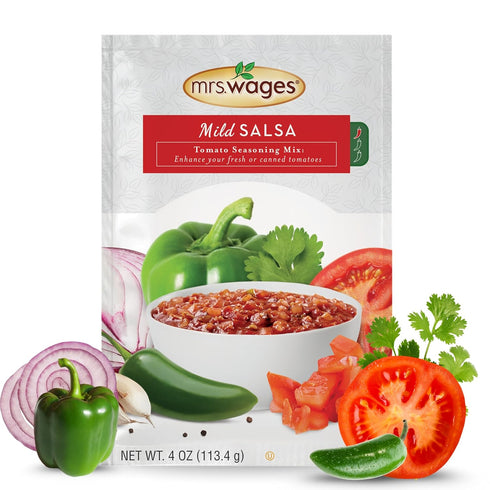 Mrs. Wages Mild Salsa Canning Mix, Easy-To-Use, Simple Homemade Salsa, Mild Spice