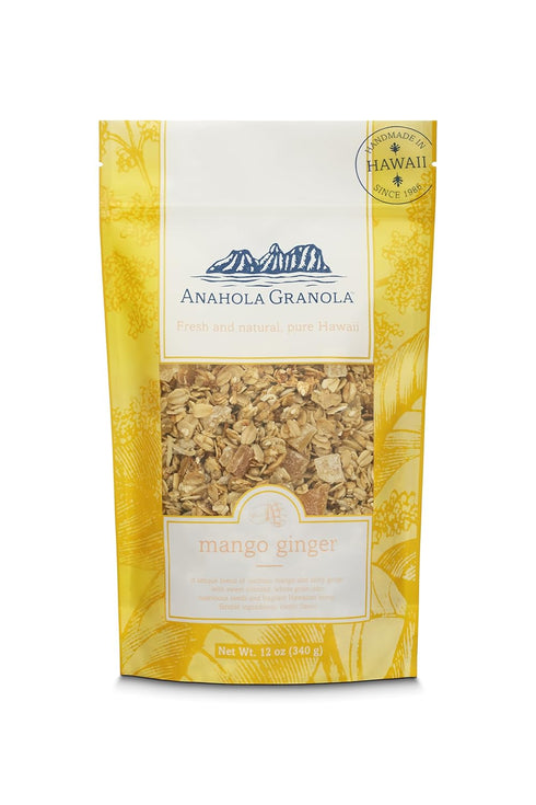 Anahola Granola Mango Ginger 12 oz Granola - Healthy Hawaiian Granola -