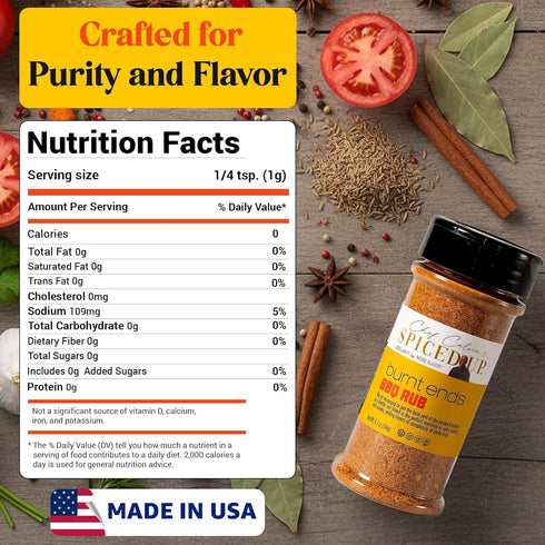 3 100% Pcs Burnt Ends BBQ Rub Seasoning for Beef, Chicken & Seafood | Bold Smoky Dry Steak Rub for Grilling - Sweet
