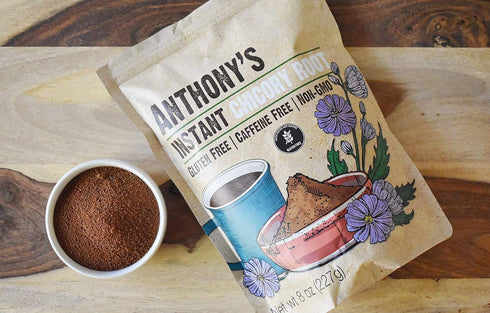 Anthony's Instant Chicory Root, 8 oz, Gluten Free, Caffeine Free, Non-GMO Coffee Alternative
