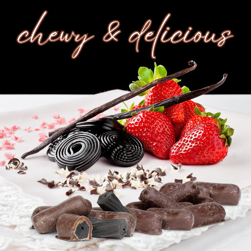 2 lbs Chocolate Covered Black Licorice Bits by Its Delish, Bag Bulk | Black Licorice Bites Coated in Dark Chocolate