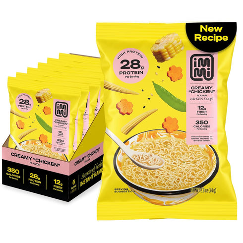 immi Creamy Chicken Ramen Improved Taste, Better Texture & High Protein Vegan,