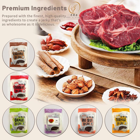 2.82oz (2.82oz, Old Cottage Beef Jerky - Authentic Taiwanese Recipe -Taiwanese Snacks - Dried Jerky Protein Snack |