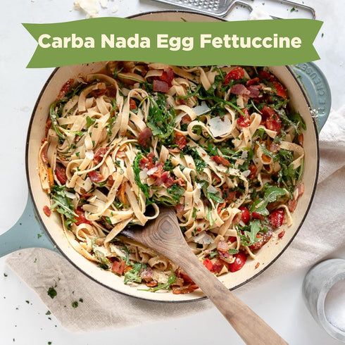 10 (Pack 6) Al Dente Carba-Nada Egg Fettuccine - Lower Carb, High Protein Keto & Point-Based Diet-Friendly - Delicious