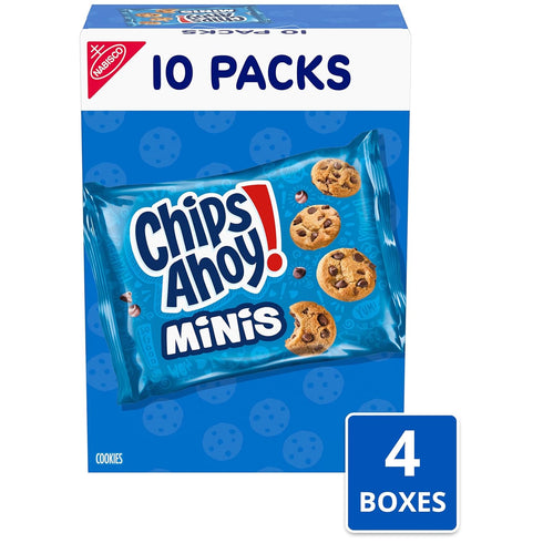 40 Packs (4 CHIPS AHOY! Mini Original Chocolate Chip Cookies, Snack Boxes)