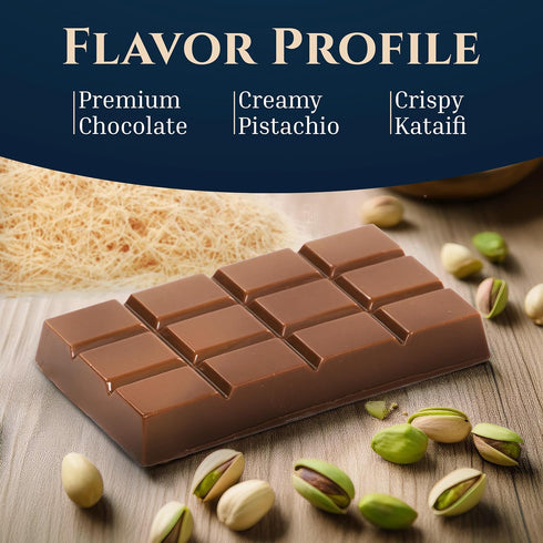 7.5oz, Eastanbul Dubai Chocolate Bar Pistachio, Premium Pistachio Dubai Chocolate Bar, Dubai Chocolate with Shredded