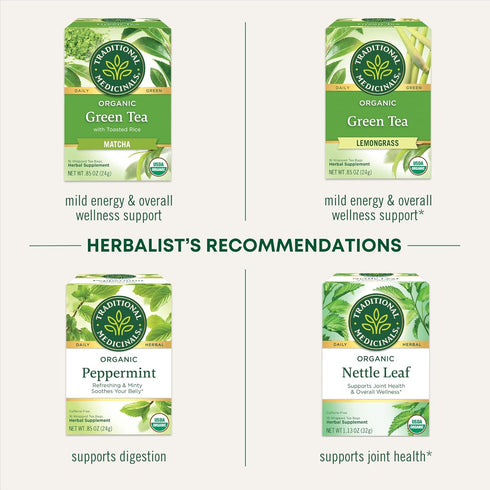 16 Traditional Medicinals Tea, Organic Green Tea Ginger - Promotes Healthy Digestion, Occasional Nausea & Indigestion