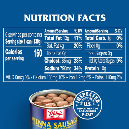 4.6 oz. (Pack 24) Libby's Vienna Sausages