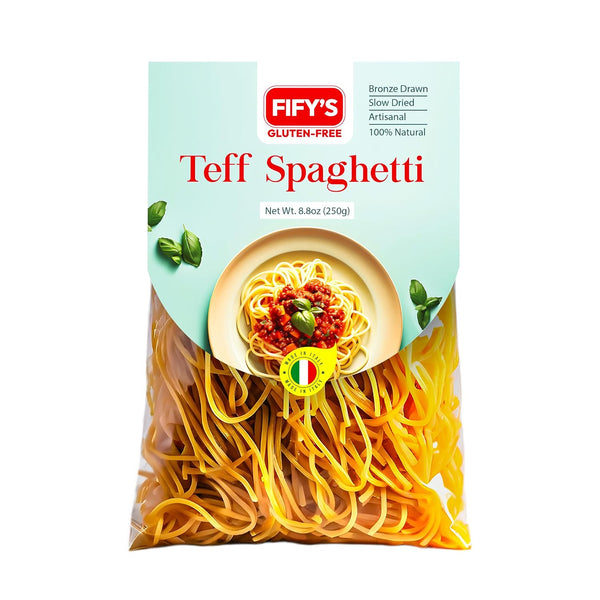 FIFY'S GLUTEN-FREE Teff Spaghetti Pasta All Natural, Nutrient-Rich Gluten Free Spaghetti with
