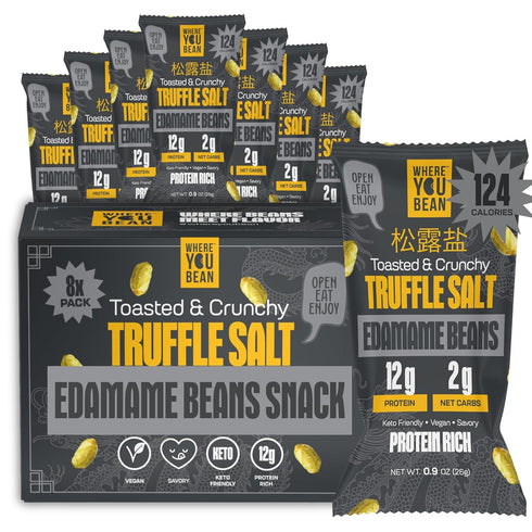 Where You Bean Edamame Beans Snack (Truffle Salt) - Crunchy and Dry