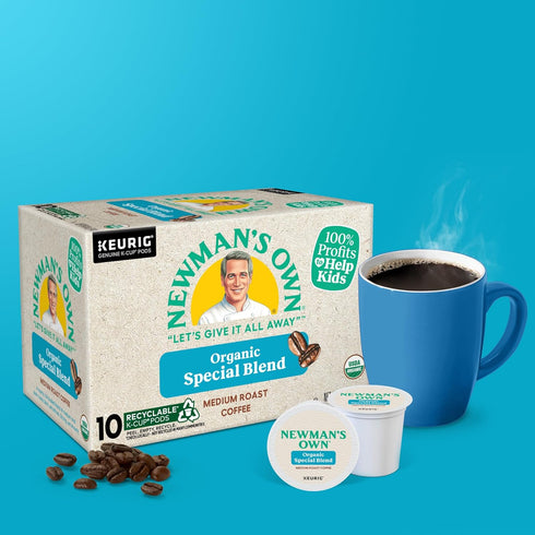 60 Count, (6 Packs 10) Newman's Own Organic Special Blend, Keurig Single Serve K-Cup Pods, Medium Roast Coffee