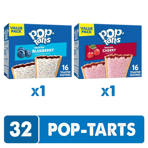 Pack, Pack (32 Pop-Tarts Toaster Pastries, Breakfast Foods, Kids Snacks, Value Variety Pop-Tarts)