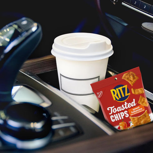 12 Packs RITZ Toasted Chips Sweet Habanero Crackers, Bulk Individual Snacks, Snack