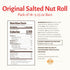 Pack 18-3.25 oz. Pearson's King Original Salted Nut Roll | Loaded With Crunchy Roasted Peanuts, Golden Caramel