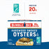 3.75 oz (Pack 12) 18g Bumble Bee Canned Hardwood Smoked Oysters, Cans of - Ready to Eat - Protein per Serving - Gluten