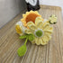 Completed Crochet Flowers Bouquet,Handmade Artificial Flowers Bouquet,Crochet Knitted Gerbera for Thanksgiving Mother's