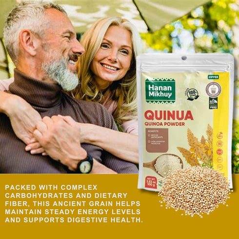 HANAN MIKHUY 100g 100% (3.53oz) Quinua - Natural Quinoa Powder for Energy & Digestion, Vegan, Non-GMO, Gluten-Free