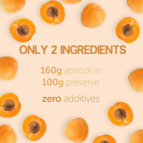 2 8.82oz Gusta Apricot Jam Preserve - Made in Italy Fruit Preserve & Jam - Only Ingredients - Perfect Apricot Jam
