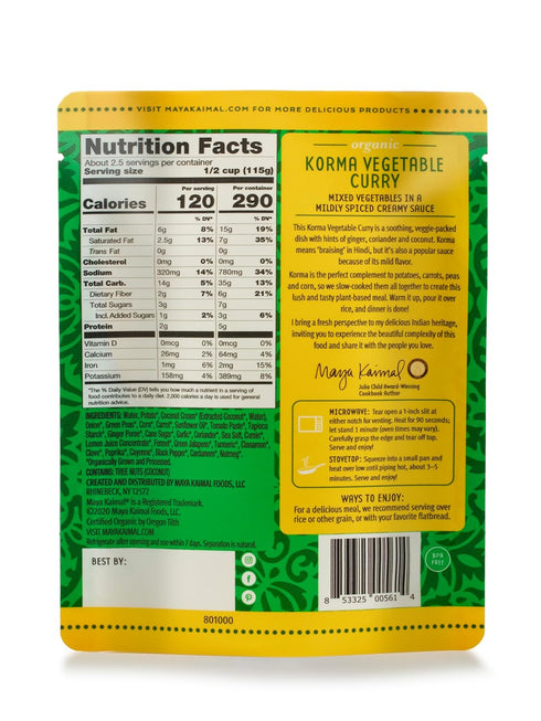 Maya Kaimal Organic Indian Vegetable Curry Variety | Microwaveable, Ready to Eat, Fully Cooked | Vegan | Organic |