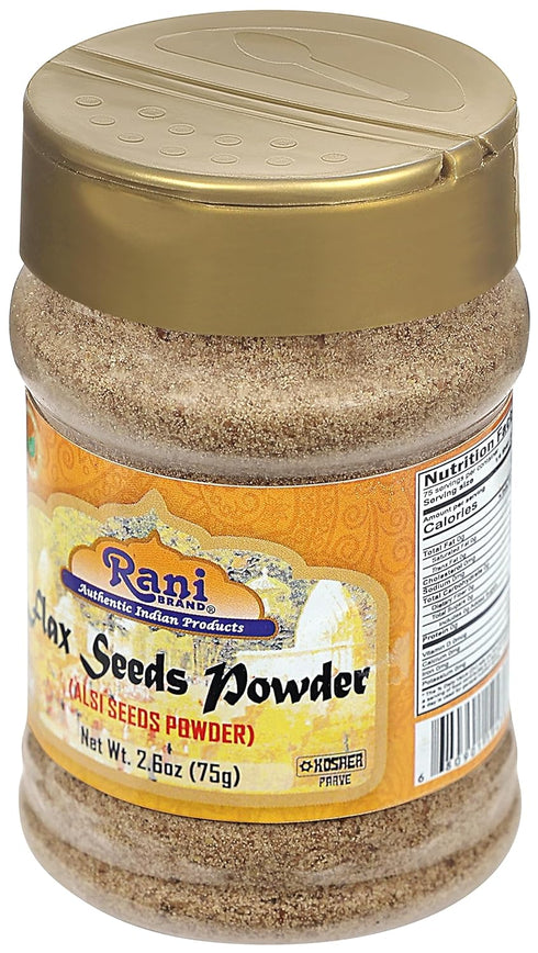 Rani Flax Seeds Powder, 2.6oz (75g) PET Jar, All Natural, Gluten Friendly, Non-GMO, Vegan