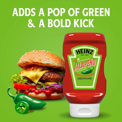 14 oz Heinz Tomato Ketchup Blended With Jalapeno, Squeeze Bottle
