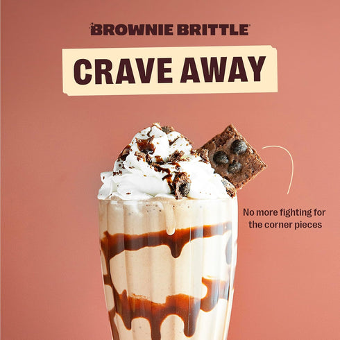 (Pack 1, 14 oz), Brownie Brittle Salted Caramel Thin and Crispy Sweet Snacks of Rich Gourmet Brownie Bites Dessert