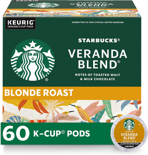Starbucks K-Cup Coffee Pods, Starbucks Blonde Roast Hot or Iced Coffee, Veranda