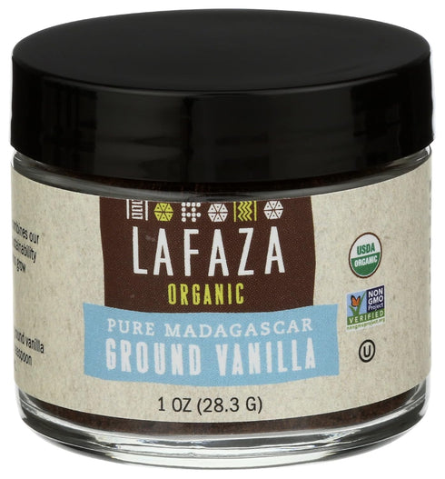 1oz Lafaza Organic Madagascar Bourbon Pure Ground Vanilla Bean Powder