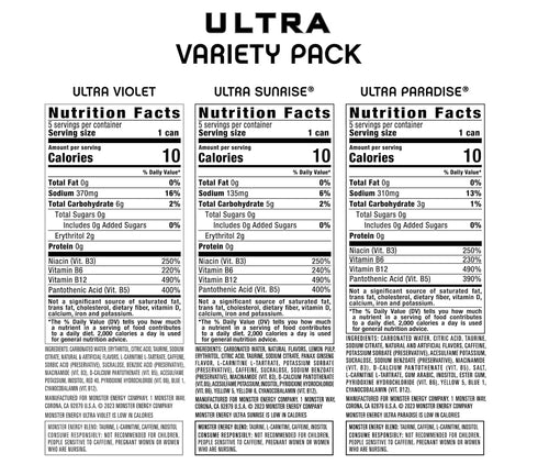 Pack, 16 Pack 15 Monster Energy Ultra Variety POP, Sugar Free Energy Drink, Ounce |
