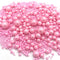 Weraru Edible Pink Pearl Sugar Sprinkles, Candy Mixing Size Baking Decorations for Cupcake Toppers, Celebrations