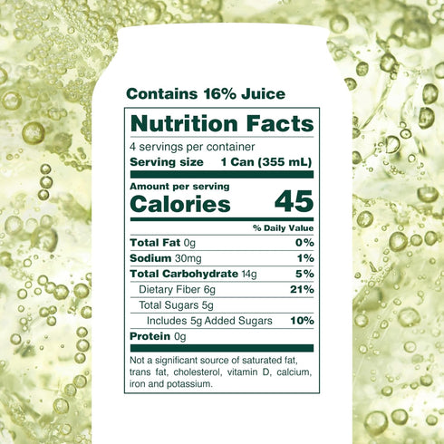 12 oz (4 OLIPOP Prebiotic Soda Pop, Lemon Lime, Prebiotics, Botanicals, Plant Fiber, fl Cans)