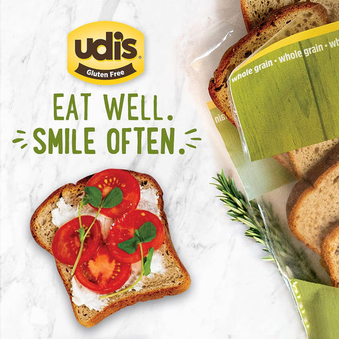 12 Udis Gluten Free Foods Whole Grain Bread, Ounce