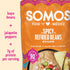 10 oz (Pack 6) SOMOS Spicy Refried Beans - Gluten Free, Non-GMO, Vegan & Microwavable Meals Ready to Eat - Delicious