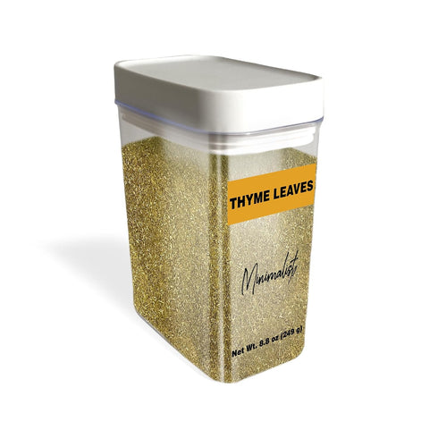8.8 oz, Packaging Minimalist Thyme Leaves, Fancy Cut, Cooking, Aromatic, Reusable