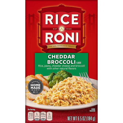 6.5 Oz Rice a Roni Rice Mix, Broccoli au Gratin