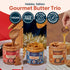 Fueled by AF Fueled AF Holiday Nut Butter Trio, Giftable Spreads (Peanut Brittle-Gingerbread Cookie and Chocolate