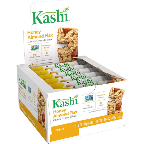 Kashi, Chewy Granola Bars, Honey Almond Flax, Non-GMO Project Verified, 14.4 oz