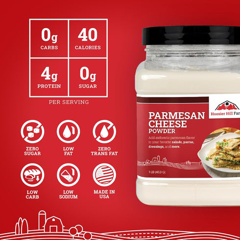 1LB (Pack 1) Hoosier Hill Farm Parmesan Cheese Powder
