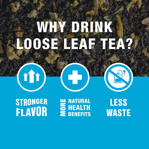 Tiesta Tea Lemon Black Tea, Loose Leaf Premium Blend, High Caffeinated, Brews Up to 25 Cups, 2 Ounce Pouch
