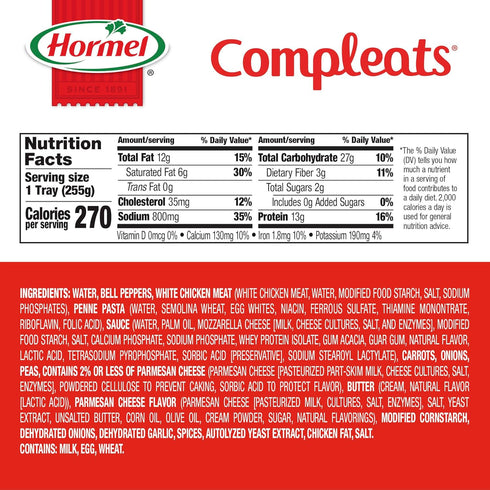 9oz, 6-Pack HORMEL COMPLEATS Italian Chicken & Penne