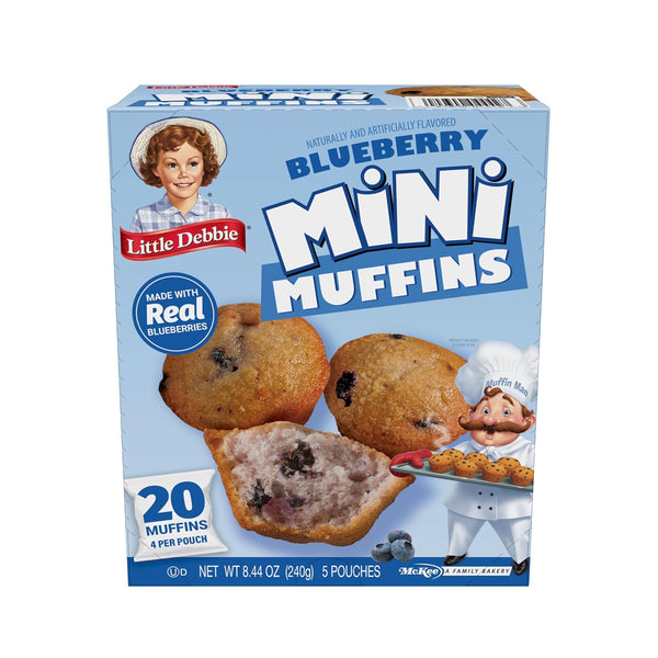 by Little Debbie Little Debbie Blueberry Mini Muffins, 5 Pouches, 8.44 OZ Box