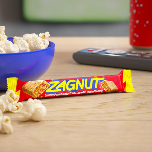 1.51 oz (18 Count) ZAGNUT Crunchy Peanut Butter with Toasted Coconut Candy Bars