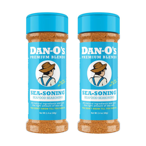 Dan-O's SEA-soning Seasoning, 2.4 oz Bottle, 2 Pack, All-Purpose Seasoning for Fish,