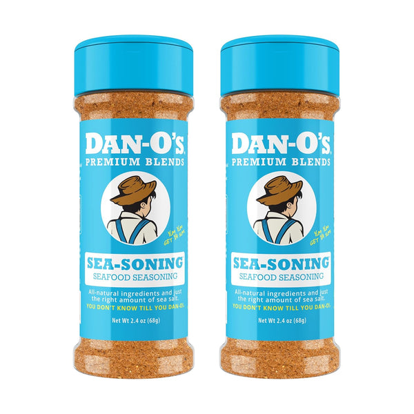 Dan-O's SEA-soning Seasoning, 2.4 oz Bottle, 2 Pack, All-Purpose Seasoning for Fish,
